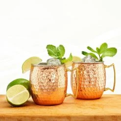 Set of 2, 2PLY Hammered Solid Copper/SS Mule Mugs by Old Dutch - Moscow Mule Glasses for Cocktails -Drinkware Shop old dutch moscow mule mugs 2p428h 31 1000
