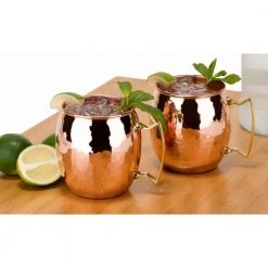 Set of 4 - 16 oz. Solid Copper Hammered Mule Mug by Old Dutch | Unlined, Non-Lacquered | Moscow Mule Glasses 9 Set of 4 - 16 oz. Solid Copper Hammered Mule Mug by Old Dutch | Unlined, Non-Lacquered | Moscow Mule Glasses -Drinkware Shop old dutch moscow mule mugs os429h 4f 1000