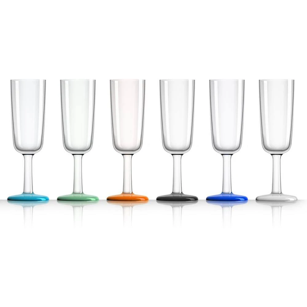 Marc Newson Non-slip Forever-Unbreakable 6 oz. Champagne Flute Tritan with Klein-blue Non-Slip Base (2-Pack) 5 Marc Newson Non-slip Forever-Unbreakable 6 oz. Champagne Flute Tritan with Klein-blue Non-Slip Base (2-Pack) - Image 5
