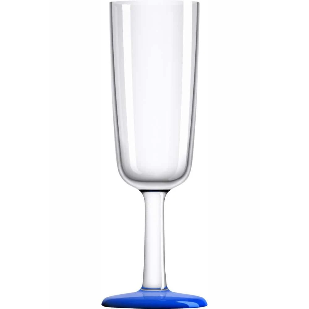 Marc Newson Non-slip Forever-Unbreakable 6 oz. Champagne Flute Tritan with Klein-blue Non-Slip Base (2-Pack) 1 Marc Newson Non-slip Forever-Unbreakable 6 oz. Champagne Flute Tritan with Klein-blue Non-Slip Base (2-Pack)