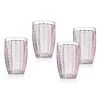 Twill 15 oz. Pink Crystal Highball Glasses (Set of 4) - Elegant Cocktail Glasses