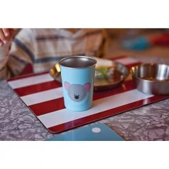 Stainless Steel Animal Cups Set of 4 - Panda, Hippo, Mouse, Bear, Multicolored by RED ROVER -Drinkware Shop red rover drinking glasses sets 20008 1f 1000