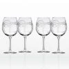 Rolf Glass Palm Tree 18 oz. Clear Balloon Wine Glasses - Set of 4 Elegant Stemware