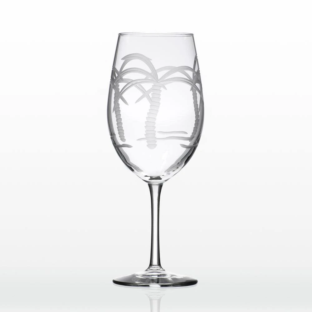 Rolf Glass Palm Tree 18 oz. Clear All Purpose Wine Glasses (Set of 4) - Elegant and Durable 2 Rolf Glass Palm Tree 18 oz. Clear All Purpose Wine Glasses (Set of 4) - Elegant and Durable - Image 2