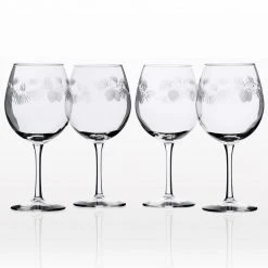 Rolf Glass Icy Pine 18 oz. Clear Balloon Wine Glasses (Set of 4) - Elegant Assorted Wine Glass Set