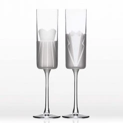 Wedding Cheers Formal 5.75 oz. Champagne Flutes (Set of 2) – Elegant Glassware by Rolf Glass