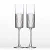 Rolf Glass Wedding Cheers Formal Tuxedo 5.75 oz. Champagne Flutes (Set of 2) - Elegant Glassware for Special Occasions