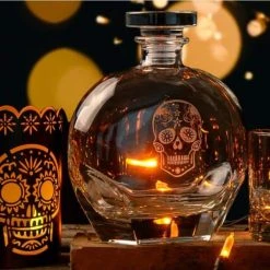 Sugar Skull 23 oz. Whiskey Decanter with Elegant Design by Rolf Glass -Drinkware Shop rolf glass decanters 248806 31 1000