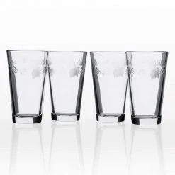 Icy Pine 16 oz. Clear Pint/Mixing Glass (Set of 4) - Elegant & Durable Drinking Glasses by Rolf Glass