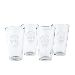 Sugar Skull 16 oz. Pint Glass Set of 4 - Unique Design Drinking Glasses by Rolf Glass 7 Sugar Skull 16 oz. Pint Glass Set of 4 - Unique Design Drinking Glasses by Rolf Glass -Drinkware Shop rolf glass drinking glasses sets 248073 s 4 40 1000