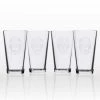 Sugar Skull 16 oz. Pint Glass Set of 4 - Unique Design Drinking Glasses by Rolf Glass
