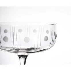 Mid-Century Modern 10 oz. Clear Coupe Glasses (Set of 4) by Rolf Glass - Elegant Drinking Glasses for Cocktails & Wine -Drinkware Shop rolf glass drinking glasses sets 502335 s4 1f 1000