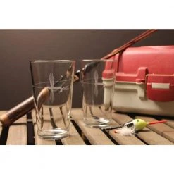 Fly Fishing 16 fl. oz Beer Pint Glasses (Set of 2) - Premium Rolf Glass -Drinkware Shop rolf glass pint glasses 410074 s 2 31 1000