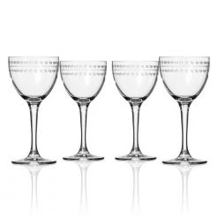 Mid-Century Modern 5.5 fl. oz. Nick and Nora Cocktail Glasses (Set of 4) - Rolf Glass