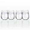 Rolf Glass Palm Tree 17 oz. Clear Stemless Wine Tumbler Set of 4 - Elegant & Durable Wine Glasses
