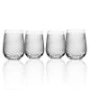 Cyclone 17 fl. oz. Stemless Wine Glasses Set of 4 - Durable and Stylish by Rolf Glass