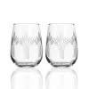 Rolf Glass Harvest 17 oz. Stemless Wine Glasses Set of 2 - Elegant & Durable