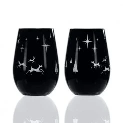 Wonderland 16.5 oz. Stemless Wine Glasses Set (Set of 2) - Elegant & Durable by Rolf Glass