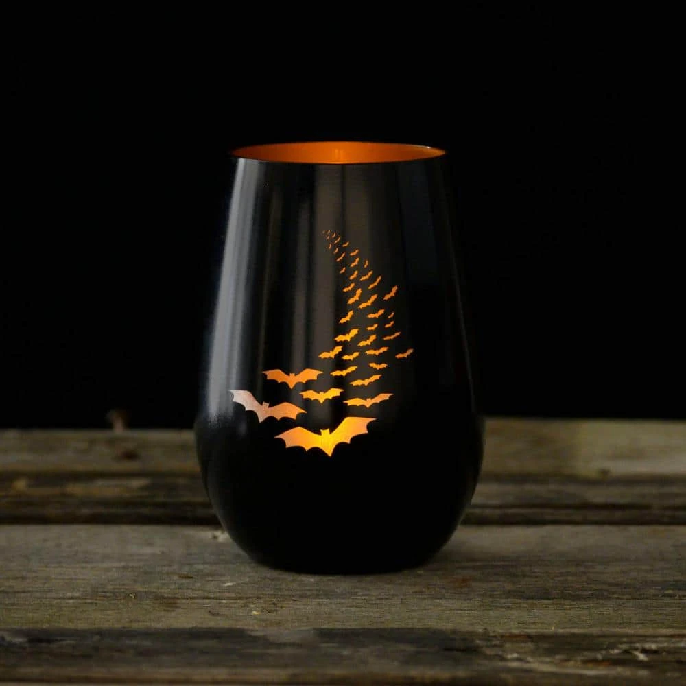 Going Batty 16.5 oz. Stemless Wine Glasses Set (Set of 2) - Elegant & Durable by Rolf Glass 4 Going Batty 16.5 oz. Stemless Wine Glasses Set (Set of 2) - Elegant & Durable by Rolf Glass - Image 4