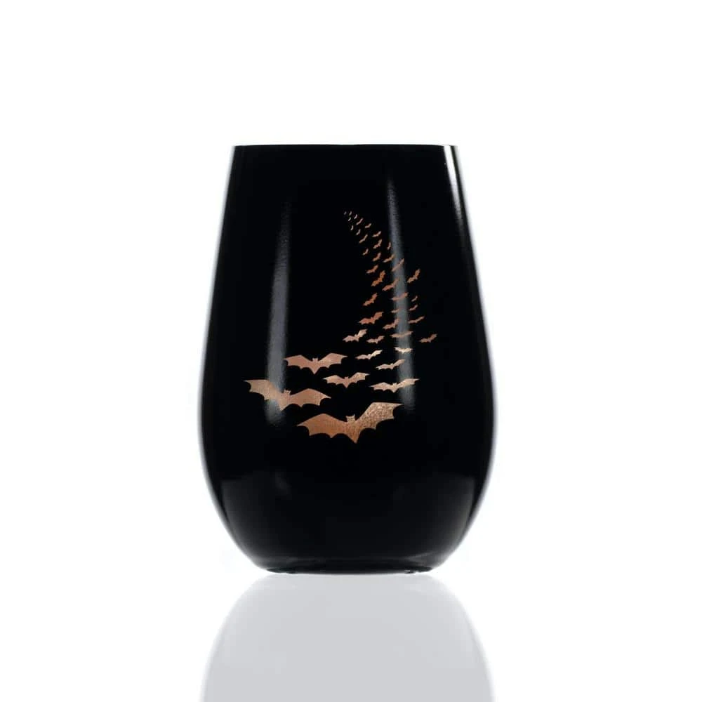 Going Batty 16.5 oz. Stemless Wine Glasses Set (Set of 2) - Elegant & Durable by Rolf Glass 2 Going Batty 16.5 oz. Stemless Wine Glasses Set (Set of 2) - Elegant & Durable by Rolf Glass - Image 2
