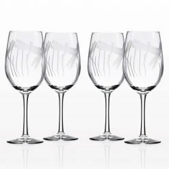 Rolf Glass Dragonfly 12 oz. Clear White Wine Glass (Set of 4) - Elegant & Durable