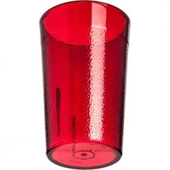 Carlisle Stackable 5 oz. Ruby Red SAN Plastic Tumblers, 72-Case - Durable & Lightweight Drinking Glasses