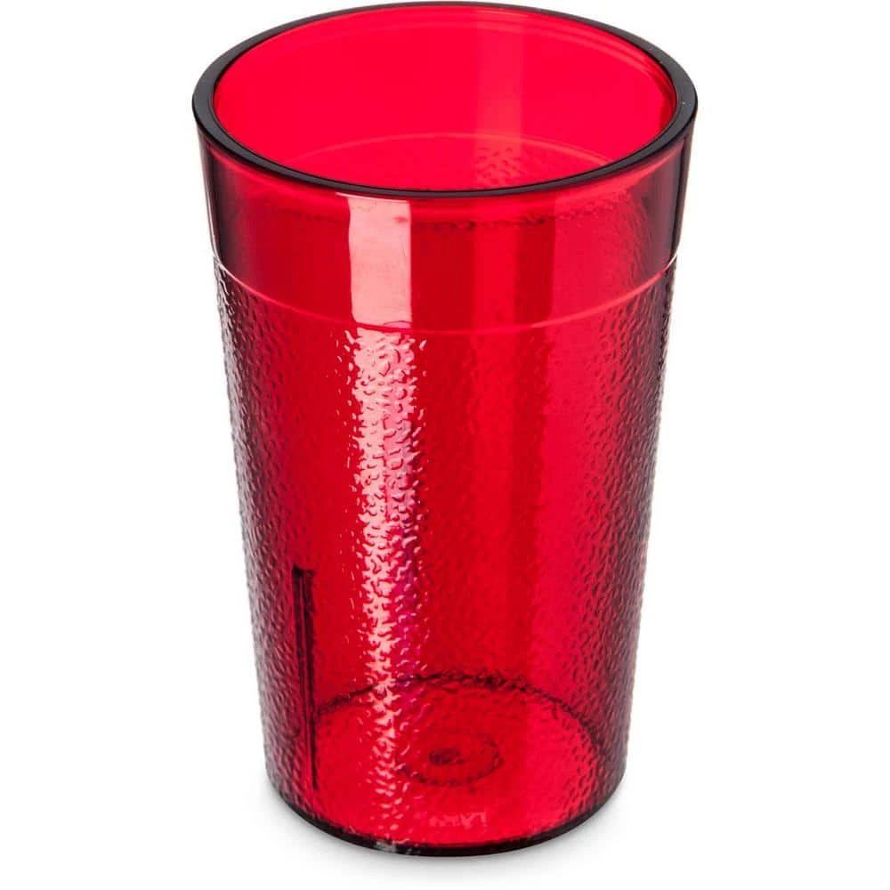 Carlisle Stackable 5 oz. Ruby Red SAN Plastic Tumblers, 72-Case - Durable & Lightweight Drinking Glasses 2 Carlisle Stackable 5 oz. Ruby Red SAN Plastic Tumblers, 72-Case - Durable & Lightweight Drinking Glasses - Image 2