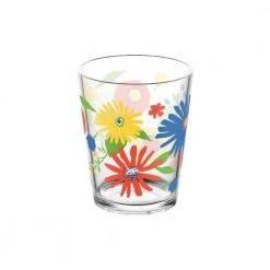 15oz. 4-Pack Midsummer Floral Plastic Drinking Glasses by TarHong - Durable & Stylish