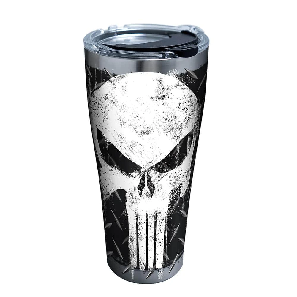 Marvel Punisher 30 oz. Stainless Steel Tumbler with Lid - Insulated, Durable & Stylish by Tervis 1 Marvel Punisher 30 oz. Stainless Steel Tumbler with Lid - Insulated, Durable & Stylish by Tervis