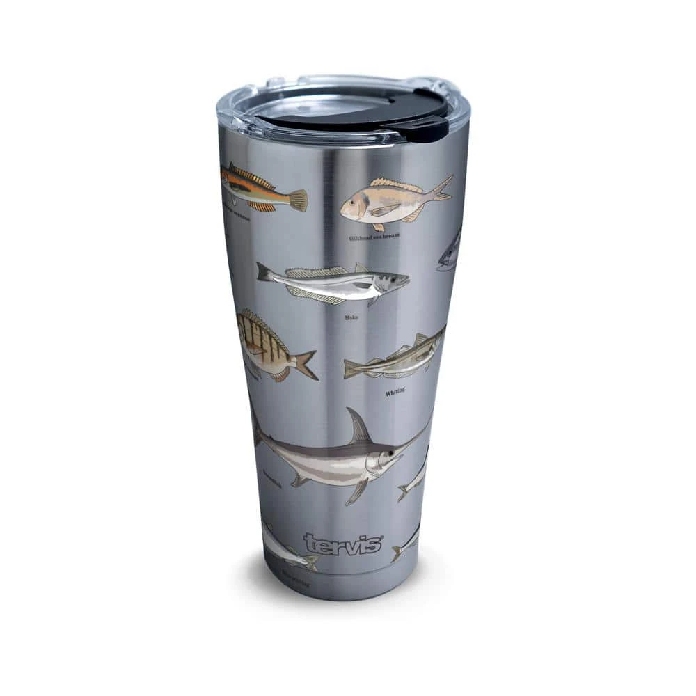 Tervis Saltwater Fish 30 oz. Stainless Steel Tumbler with Lid - Insulated Double Wall Design 1 Tervis Saltwater Fish 30 oz. Stainless Steel Tumbler with Lid - Insulated Double Wall Design