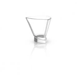 JoyJolt Aqua Vitae 7.2 oz. Triangle Martini Glasses (Set of 2) - Elegant Cocktail Glasses