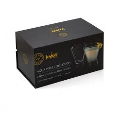 JoyJolt Aqua Vitae 7.5 oz. Square Martini Glasses (Set of 2) - Elegant Cocktail Glasses for Home Bar Essentials -Drinkware Shop smooth joyjolt martini glasses aq10155 4f 1000