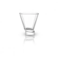 JoyJolt Aqua Vitae 7.5 oz. Square Martini Glasses (Set of 2) - Elegant Cocktail Glasses for Home Bar Essentials