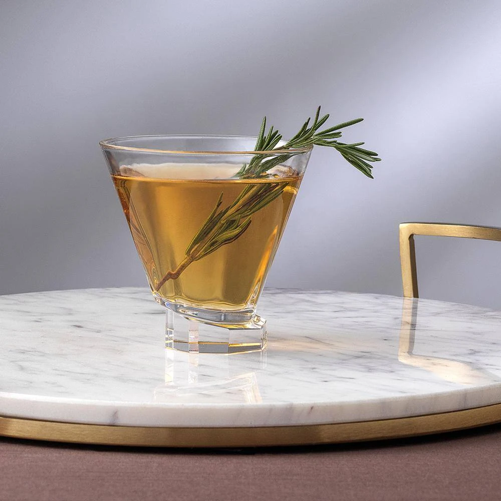 JoyJolt Aqua Vitae 8.1 oz. Octagon Martini Glasses - Set of 2 Elegant Cocktail Glasses 3 JoyJolt Aqua Vitae 8.1 oz. Octagon Martini Glasses - Set of 2 Elegant Cocktail Glasses - Image 3