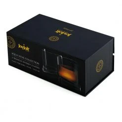 Aqua Vitae 9.9 oz Triangle Whiskey Glasses (Set of 2) - Premium Cocktail & Whiskey Glasses by JoyJolt -Drinkware Shop smooth joyjolt whiskey glasses aq10150 1f 1000