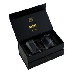 JoyJolt Aqua Vitae 10.5 oz. Off Base Octagon Whiskey Glasses (Set of 2) - Elegant Cocktail & Whiskey Tumblers -Drinkware Shop smooth joyjolt whiskey glasses aq10153 44 1000