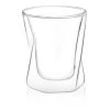 JoyJolt Lacey 10 oz Double Wall Whiskey Glasses, Set of 2 - Elegant & Durable Cocktail Glasses