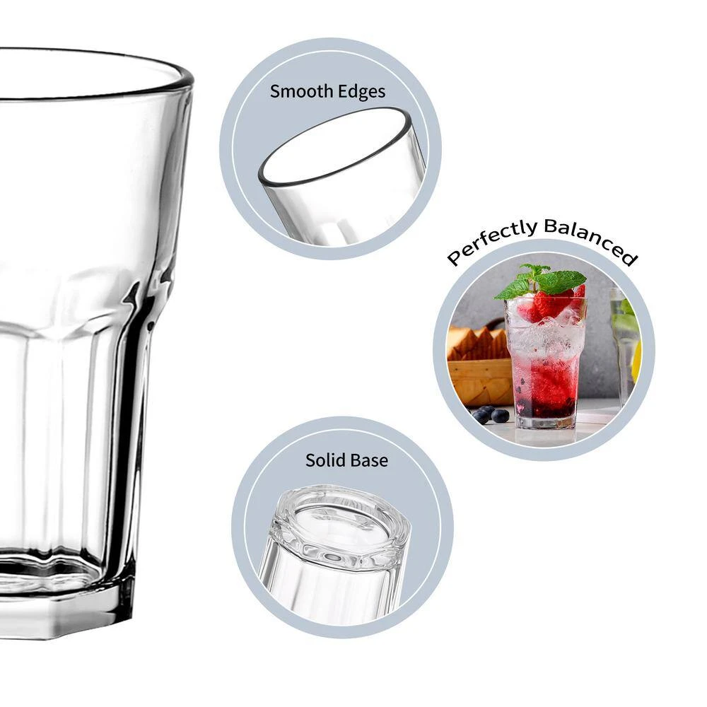 10 oz. Modern Crystal Soda Highball Glass Set of 6 - Elegant Cocktail Glasses by Amisglass 6 10 oz. Modern Crystal Soda Highball Glass Set of 6 - Elegant Cocktail Glasses by Amisglass - Image 6