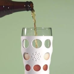 20 oz. Beverage Glasses with Protective Silicone Sleeves (Set of 4) by LIFEFACTORY - Durable Stemless Wine Glasses 12 20 oz. Beverage Glasses with Protective Silicone Sleeves (Set of 4) by LIFEFACTORY - Durable Stemless Wine Glasses -Drinkware Shop stemless wine glasses lf340400c4 fa 1000