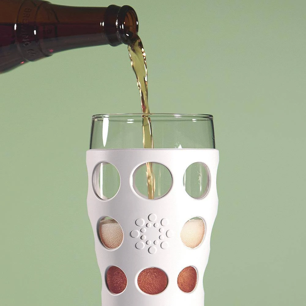 20 oz. Beverage Glasses with Protective Silicone Sleeves (Set of 4) by LIFEFACTORY - Durable Stemless Wine Glasses 6 20 oz. Beverage Glasses with Protective Silicone Sleeves (Set of 4) by LIFEFACTORY - Durable Stemless Wine Glasses - Image 6