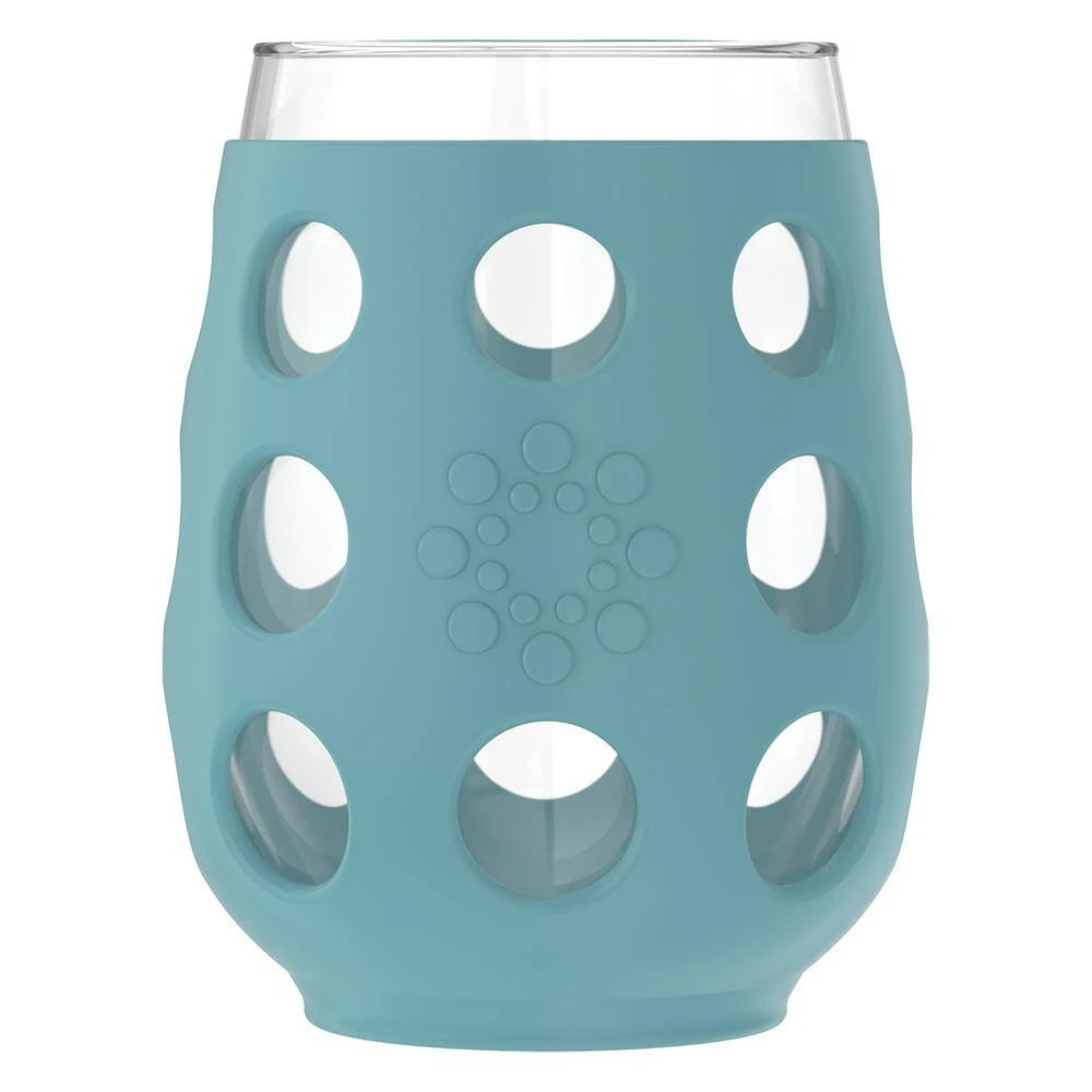 LIFEFACTORY 17 oz. Stemless Wine Glasses with Silicone Sleeves & Lids, Set of 4 - Shatterproof & Durable 4 LIFEFACTORY 17 oz. Stemless Wine Glasses with Silicone Sleeves & Lids, Set of 4 - Shatterproof & Durable - Image 4