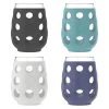 LIFEFACTORY 17 oz. Stemless Wine Glasses with Silicone Sleeves & Lids, Set of 4 - Shatterproof & Durable