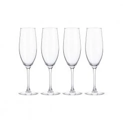 Stylish 8 oz. Glass Champagne Flutes Set of 4 - Elegant & Durable by StyleWell -Drinkware Shop stylewell champagne glasses p7785 a0 1000