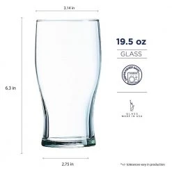 Set of 4 StyleWell 19.5 oz Pint Beer Glasses - Durable & Classic Design -Drinkware Shop stylewell pint glasses p7784 4f 1000