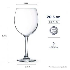 StyleWell 20.5 oz. Red Wine Glasses (Set of 4) - Elegant & Durable Crystal Glassware -Drinkware Shop stylewell red wine glasses p7774 4f 1000