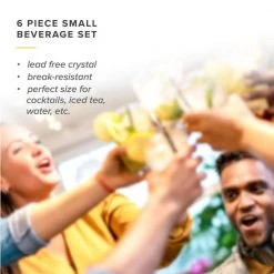 Elegant 15.5 oz. Lead-Free Crystal Beverage Glasses (Set of 6) by TABLE 12 -Drinkware Shop table 12 drinking glasses sets tgsm6r30 4f 1000