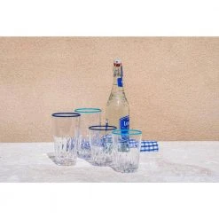 Cantina Blue DOF Glass (Set of 6) - Stylish Cocktail & Shot Glasses by TarHong -Drinkware Shop tarhong shot glasses pcndf150dpb 31 1000