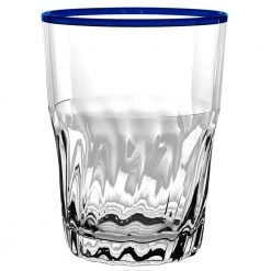 Cantina Blue DOF Glass (Set of 6) - Stylish Cocktail & Shot Glasses by TarHong