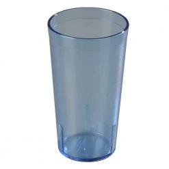 Carlisle 12 oz. SAN Plastic Stackable Tumbler - Translucent Blue (Case of 72)