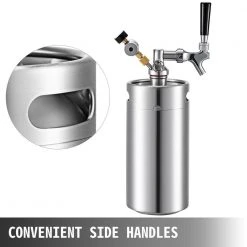 VEVOR 135 oz Pressurized Beer Growler | Adjustable Pressure Stainless Steel Mini Keg with Tap Faucet | Perfect for Restaurants, Bars & Home Use 15 VEVOR 135 oz Pressurized Beer Growler | Adjustable Pressure Stainless Steel Mini Keg with Tap Faucet | Perfect for Restaurants, Bars & Home Use -Drinkware Shop vevor beer growlers pjfpq4l0000000001v0 76 1000